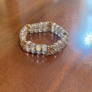 Stretchy clear bracelet from Mexico